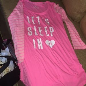 Pink VS Sleep shirt